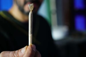 Rolled cannabis joint