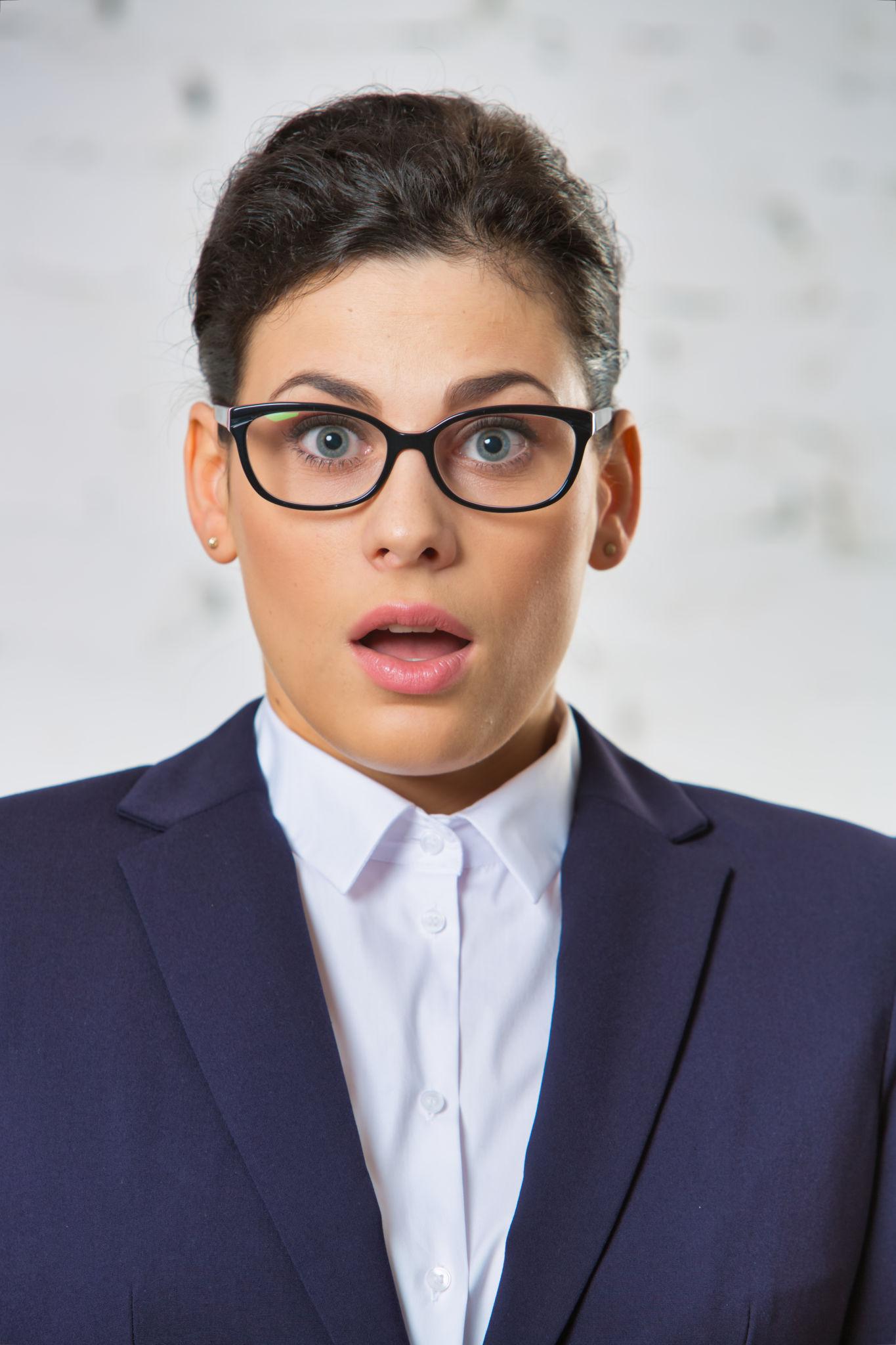 Shocked woman representing the seriousness of a public lewdness charge in Nassau County